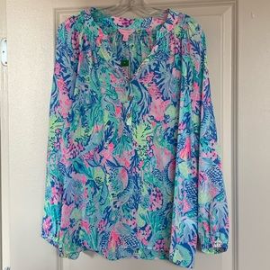 Lilly Pulitzer Large Mermaids Cove Elsa NWT